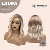 JBEXTENSION 14 Inches Apricot Pre-Cut Side Part Snowflake Lace Frontlace Glueless Wig LAURA SNOWFLAKE APRICOT【BENDY EAR TABS】
