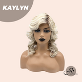 JBEXTENSION 15 Inches Blonde Curly Women Fashion Full Machine Wig KAYLYN【PLUS PERMATEASE】【BENDY EAR TABS】