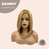 JBEXTENSION 15 Inches Honey Blonde Pre-Cut Snowflake Lace Frontlace Glueless Wig SAMMY【PERMATEASE】【BENDY EAR TABS】