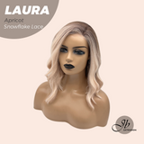 JBEXTENSION 14 Inches Apricot Pre-Cut Side Part Snowflake Lace Frontlace Glueless Wig LAURA SNOWFLAKE APRICOT【BENDY EAR TABS】