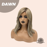 JBEXTENSION 14 Inches Ash Grey Women Fashion Full Machine Wig DAWN【PLUS PERMATEASE】【BENDY EAR TABS】