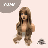 [PRE-ORDER] 30 Inches Long Light Brown With Highlight Wig With Bangs YUMI