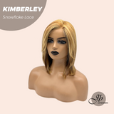 JBEXTENSION 14 Inches Honey Blonde Pre-Cut Snowflake Lace Frontlace Glueless Wig KIMBERLEY【PERMATEASE】【BENDY EAR TABS】