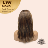 JBEXTENSION LYN DARK MONO Partial Monofilament Wig 17 Inches Dark Caramel Partial Mono Lace Glueless Wig LYN MONO DARK CARAMEL【BENDY EAR TABS】