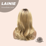 JBEXTENSION 16 Inches Blonde Pre-Cut Snowflake Lace Frontlace Glueless Wig LAINIE【PERMATEASE】【BENDY EAR TABS】