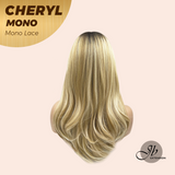 JBEXTENSION CHERYL MONO Monofilament Handmade Wig 6X5 Full Monofilament Hand Tied Top Wig 22 Inches Blonde Mono Lace Wig With Anti-slip Silicone Strips Glueless Wig CHERYL MONO【BENDY EAR TABS】