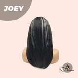 JBEXTENSION 20 Inches Wolf Cut Black With Pink Silver Highlight Wig JOEY