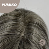 JBEXTENSION 12 Inches Bob Cut Grey Wig With Bangs YUMIKO