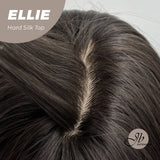 JBEXTENSION 26 Inches Scalpiana Tea Black Darkest Brown Wolf Cut 3.5X4 Hard Silky Top Natural Scalp Effect Wig With Bangs ELLIE SILK TOP