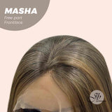 JBEXTENSION 26 Inches Ombre Brown Wave Lace Front Wig.Pre Plucked 6*14 HD Transparent Lace Frontal Glueless Wig MASHA