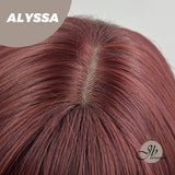 JBEXTENSION 25 Inches Red Curly Fashion Wig With Full Bangs ALYSSA