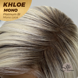 JBEXTENSION KHLOE MONO Monofilament Handmade Wig 6X5 Full Monofilament Hand Tied Top Wig 12 Inches Bob Cut Platinum Blonde Mono Lace Handmade Futura Fiber Wig With Anti-slip Silicone Strips Glueless Wig KHLOE MONO PLATINUM BLONDE【BENDY EAR TABS】