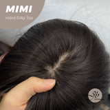 JBEXTENSION 16 Inches Scalpiana 3.5X4 Hard Silky Top Natural Scalp Effect Midnight Brown(Black/Brown) Body Wave Wig With Bangs Wig MIMI SILK TOP