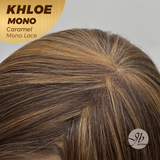 JBEXTENSION KHLOE MONO CARAMEL Monofilament Handmade Wig 6X5 Full Monofilament Hand Tied Top Wig 12 Inches Bob Cut Caramel Mono Lace Handmade Futura Fiber Wig With Anti-slip Silicone Strips Glueless Wig KHLOE MONO CARAMEL【BENDY EAR TABS】