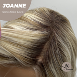 JBEXTENSION 11 Inches Blonde Pre-Cut Side Part Snowflake Lace Frontlace Glueless Wig JOANNE【BENDY EAR TABS】