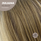 JBEXTENSION 26 Inches Wolf Cut Brown With Blonde Highlight Frontlace Glueless Wig JULIANA MIX BLONDE
