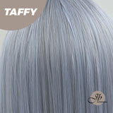 JBEXTENSION 26 Inches Blue Straight Wig With Bangs TAFFY