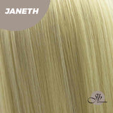 JBEXTENSION 22 Inches Light Blonde Straight Wig With Full Bangs JANETH