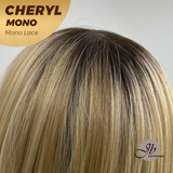 JBEXTENSION CHERYL MONO Monofilament Handmade Wig 6X5 Full Monofilament Hand Tied Top Wig 22 Inches Blonde Mono Lace Wig With Anti-slip Silicone Strips Glueless Wig CHERYL MONO【BENDY EAR TABS】