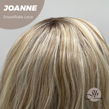 JBEXTENSION 11 Inches Blonde Pre-Cut Side Part Snowflake Lace Frontlace Glueless Wig JOANNE【BENDY EAR TABS】