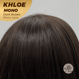 JBEXTENSION KHLOE MONO DARK BROWN Monofilament Handmade Wig 6X5 Full Monofilament Hand Tied Top Wig 12 Inches Bob Cut Dark Brown Mono Lace Handmade Futura Fiber Wig With Anti-slip Silicone Strips Glueless Wig KHLOE MONO DARK BROWN【BENDY EAR TABS】