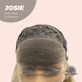 JBEXTENSION Peluca con malla frontal rubia con onda de raíz oscura de 26 pulgadas. Peluca frontal de encaje transparente prearrancada 6*14 HD JOSIE
