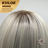 JBEXTENSION KHLOE MONO Monofilament Handmade Wig 6X5 Full Monofilament Hand Tied Top Wig 12 Inches Bob Cut Platinum Blonde Mono Lace Handmade Futura Fiber Wig With Anti-slip Silicone Strips Glueless Wig KHLOE MONO PLATINUM BLONDE【BENDY EAR TABS】