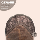 JBEXTENSION 20 Inches Ash Blonde Pre-Cut Free Part Frontlace Glueless Wig GEMMIE ASH BLONDE