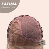 JBEXTENSION 12 Inches Blonde Curly Pre-Cut Side Part Snowflake Lace Frontlace Glueless Wig FATIMA SNOWFLAKE【BENDY EAR TABS】- M/L