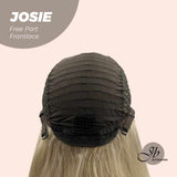 JBEXTENSION Peluca con malla frontal rubia con onda de raíz oscura de 26 pulgadas. Peluca frontal de encaje transparente prearrancada 6*14 HD JOSIE