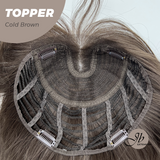 JBEXTENSION 28 Inches T Part Pre-Cut Frontlace Topper Clip in Synthetic Fiber Long Straight Topper Hair Piece Hair with Bangs for Women Clip in Top Crown Hair Clip on Toupee Hairpiece for Slight Hair Loss/Thinning Hair