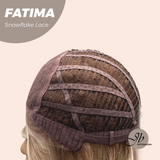 JBEXTENSION 12 Inches Blonde Curly Pre-Cut Side Part Snowflake Lace Frontlace Glueless Wig FATIMA SNOWFLAKE【BENDY EAR TABS】- M/L