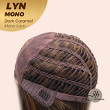 JBEXTENSION LYN DARK MONO Partial Monofilament Wig 17 Inches Dark Caramel Partial Mono Lace Glueless Wig LYN MONO DARK CARAMEL【BENDY EAR TABS】