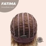 JBEXTENSION 12 Inches Blonde Curly Pre-Cut Side Part Snowflake Lace Frontlace Glueless Wig FATIMA SNOWFLAKE【BENDY EAR TABS】- M/L