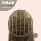 HOT OF SEASON - 12 Inches Bob Cut Cream Blonde Pre-Cut Snowflake Lace Frontlace Glueless Wig KHLOE CREAM BLONDE【PERMATEASE】【BENDY EAR TABS】
