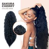 JBEXTENSION 22 pulgadas Cola de caballo Coulisse Wave 【SAKURA CHERRY】