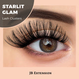 JBextension DIY Cluster Lashes 72 Clusters Lashes NO GLUE Included【Starlit Glam-Lash】
