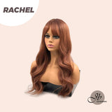 JBEXTENSION 24 Inches Body Wave Copper Wig With Bangs RACHEL