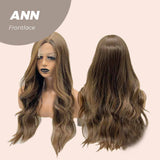 JBEXTENSON 26 Inches Light Brown Wave Frontlace Women Wig ANN