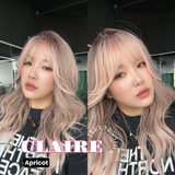 JBEXTENSION 22 Inches Scalpiana Apricot 3.5X4 Hard Silky Top Natural Scalp Effect Women Wig With Bangs CLAIRE SILKY TOP APRICOT