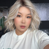 JBEXTENSION 11 Inches Blonde Pre-Cut Side Part Snowflake Lace Frontlace Glueless Wig JOANNE【BENDY EAR TABS】