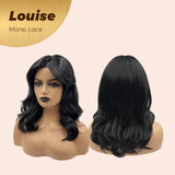 [PRE-ORDER] JBEXTENSION LOUISE Full Monofilament Wig 16 Inches Jet Black Curly Mono Lace Wig