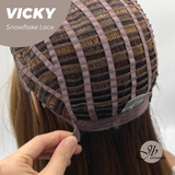 JBEXTENSION 20 Inches Caramel Pre-Cut Snowflake Lace Frontlace Glueless Wig VICKY【PERMATEASE】【BENDY EAR TABS】