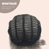 HOT OF SEASON -Pixie Cut Silver Half Real Human Hair Half Futura Fiber Fashion Women Wig WINTOUR