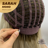 JBEXTENSION SARAH MONO Full Monofilament Wig 22 Inches Blonde Color Full Mono Lace Glueless With Anti-slip Silicone Strips Wig SARAH MONO【BENDY EAR TABS】