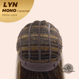 JBEXTENSION LYN MONO Partial Monofilament Wig 17 Inches Caramel Partial Mono Lace Glueless Wig LYN MONO CARAMEL【BENDY EAR TABS】