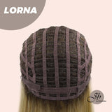 JBEXTENSION 18 Inches Blonde Curly Women Fashion Full Machine Wig With Bangs LORNA【PLUS PERMATEASE】【BENDY EAR TABS】