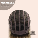 JBEXTENSION 10 Inches Bali Blonde Pre-Cut Side Part Snowflake Lace Frontlace Glueless Wig MICHELLE BALI BLONDE【BENDY EAR TABS】