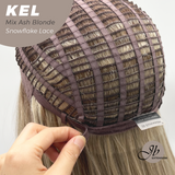 JBEXTENSION 22 Inches Mix Ash Blonde Pre-Cut Snowflake Lace Frontlace Glueless Wig KEL MIX ASH BLONDE【PERMATEASE】【BENDY EAR TABS】- M/L