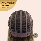 JBEXTENSION NICHOLE MONO Monofilament Handmade Wig 6X5 Full Monofilament Hand Tied Top Wig 23 Inches Hazelnut Mono Lace Wig With Anti-slip Silicone Strips Glueless Wig NICHOLE MONO【BENDY EAR TABS】